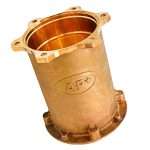 Stator housing for 8kW submersible pumps, compatible with Flygt Bibo, Pioneer MineTuff, and PumpEng Raptor models, flat on table.