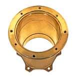 Stator housing for 8kW submersible pumps (G8C58-0002-8KW-TBR), viewed from above looking down into the part on white background