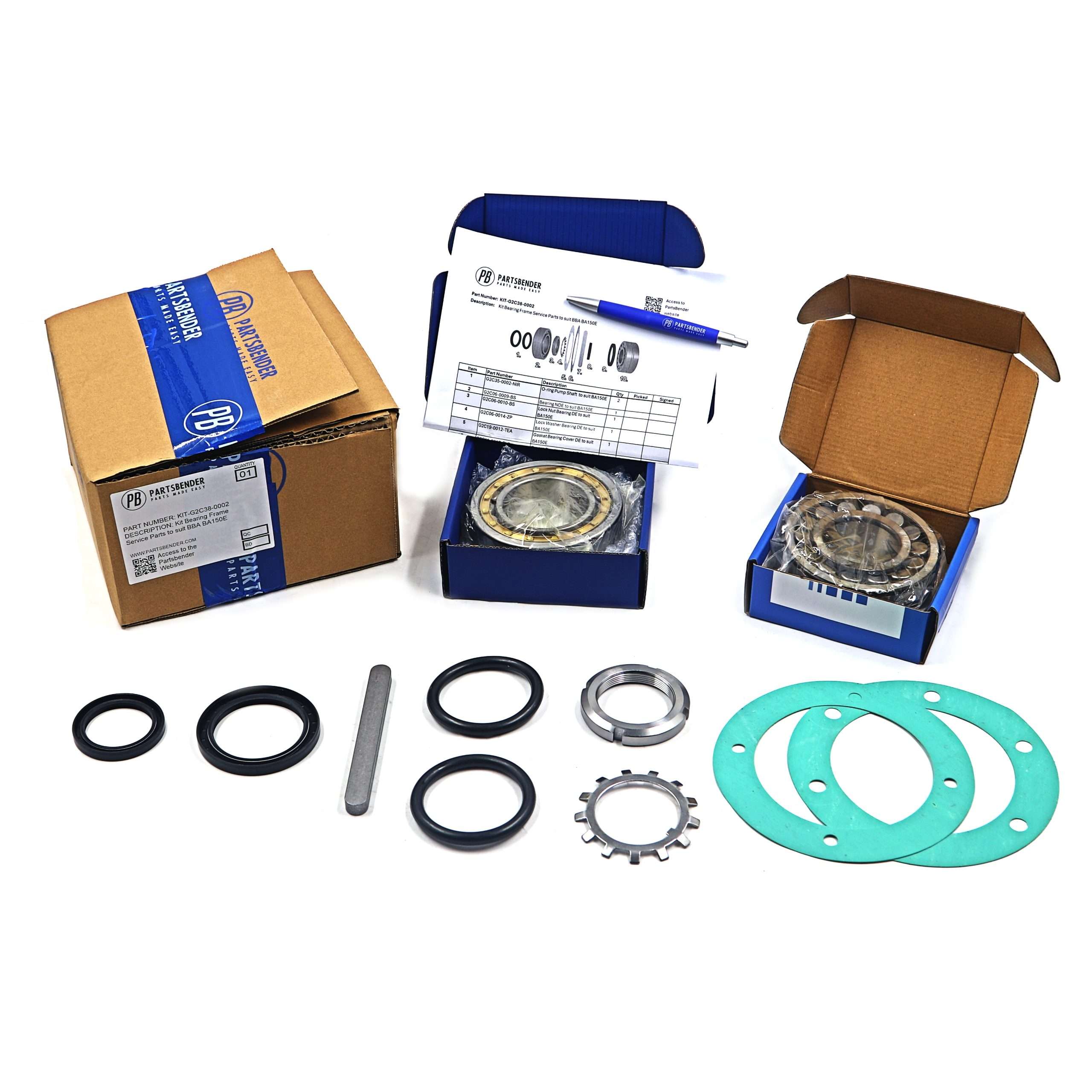 KIT-G2C38-0002 Bearing Frame Service Parts Kit – All Parts with Box for BBA BA150E Pumps