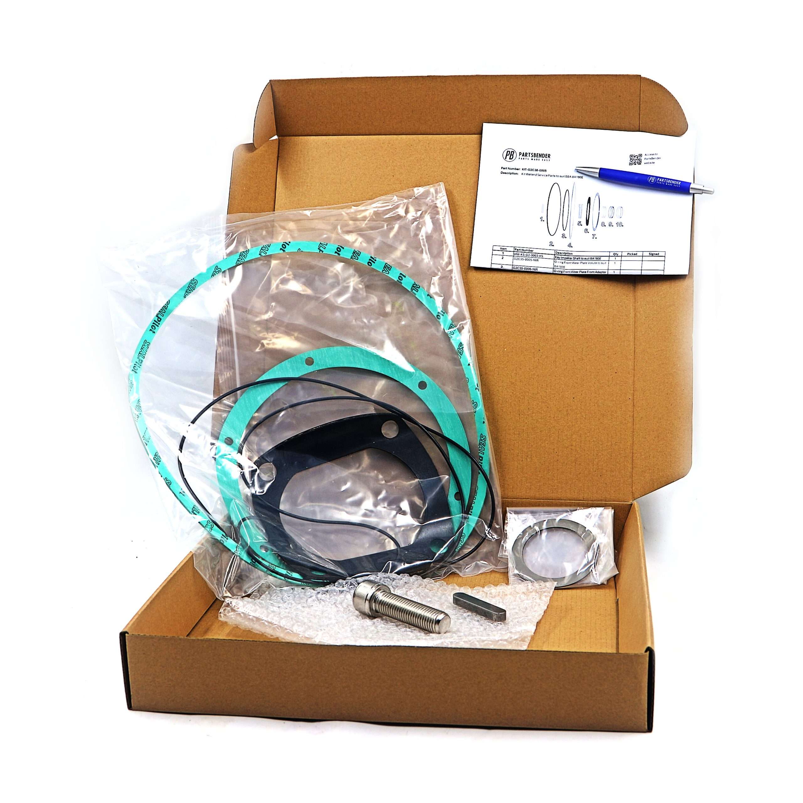 KIT-G2C38-0005 Wetend Service Parts Kit – All Parts in Box for BBA BA180E Pumps