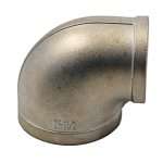 2 inch by 1-1/2 inch NPT 90 degree elbow side view 2