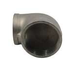 2 inch by 1-1/2 inch NPT 90 degree elbow underside view